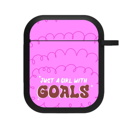 Just A Girl With Goals - Aesthetic Quote AirPods Case