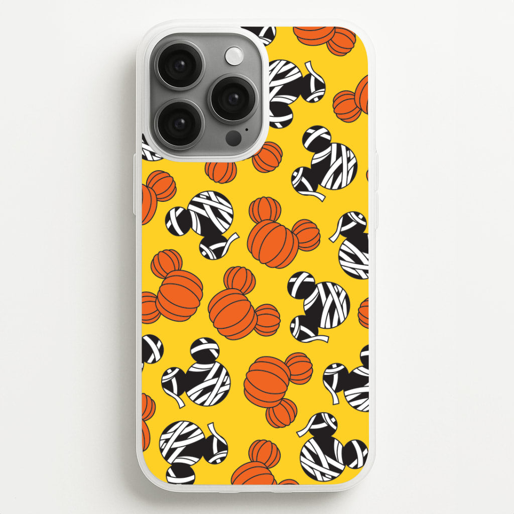 Pumpkin And Mummy Mouse Pattern iPhone 13 Pro Max Case
