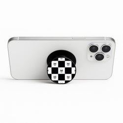 Checkered Skulls Pattern Phone Stand