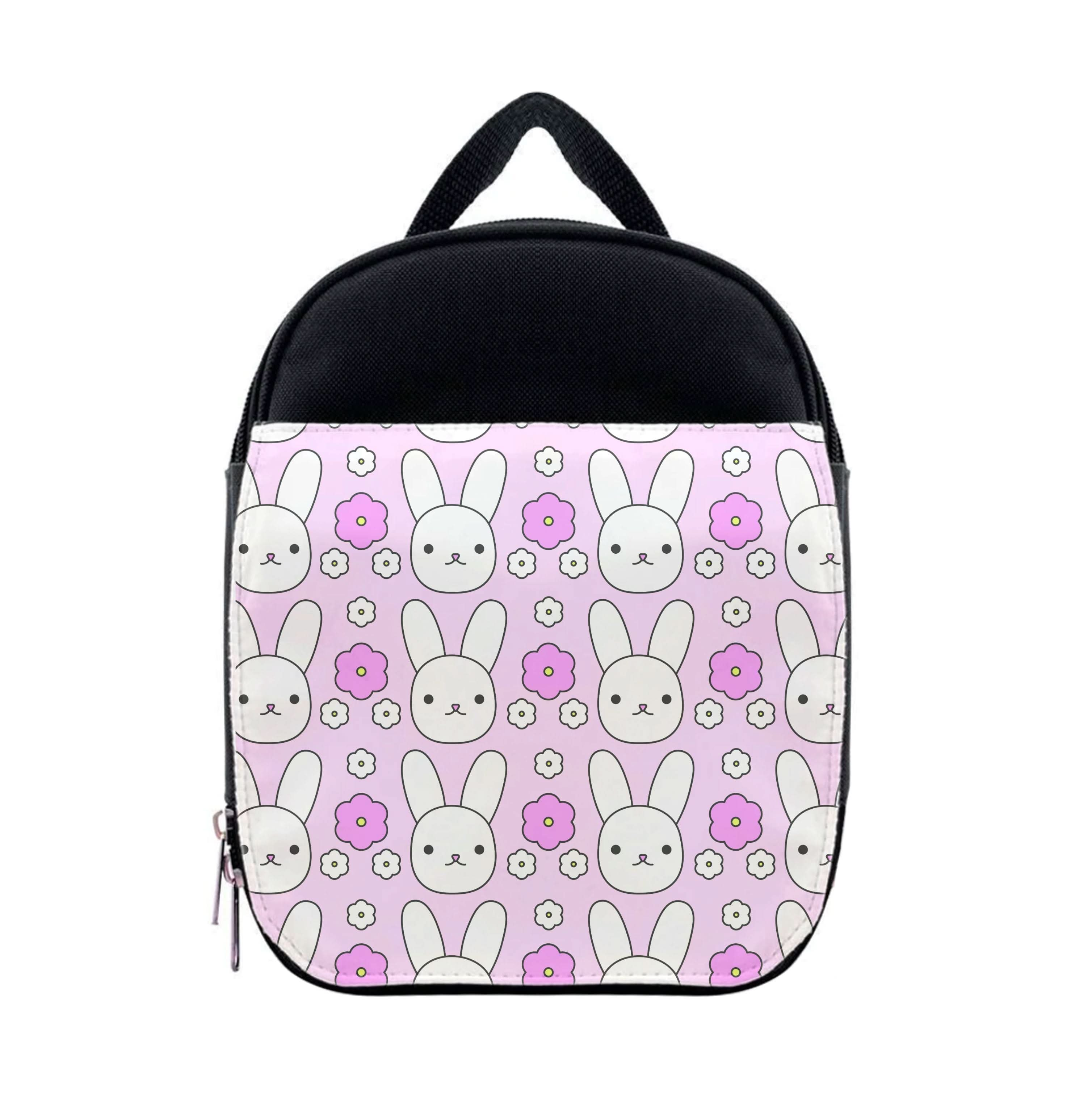 Bunnies And Flowers Pattern Lunchbox