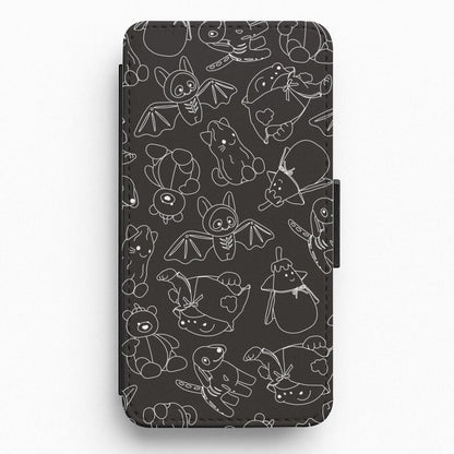 Halloween Plushies Pattern II - Halloween Flip / Wallet Phone Case