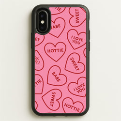Quote Love Hearts Pattern iPhone X / XS Case
