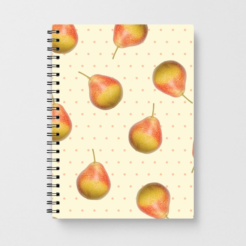 Pears And Polka Dots Pattern Notebook