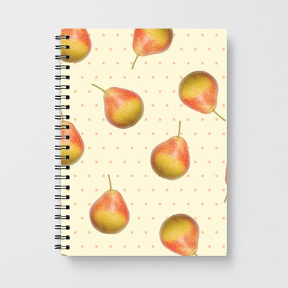 Pears And Polka Dots Pattern Notebook