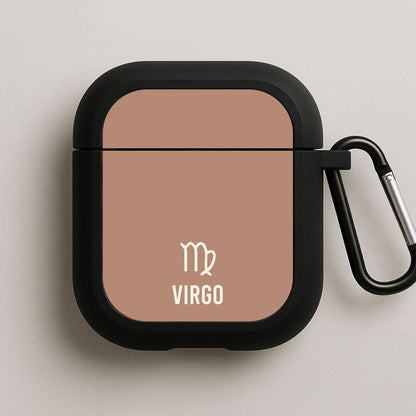 Virgo Pastel Zodiac Black AirPods Case