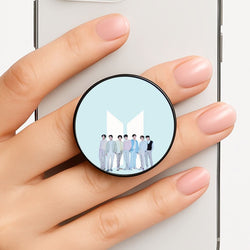 K-Pop Band Tour Pastel Blue Phone Grip