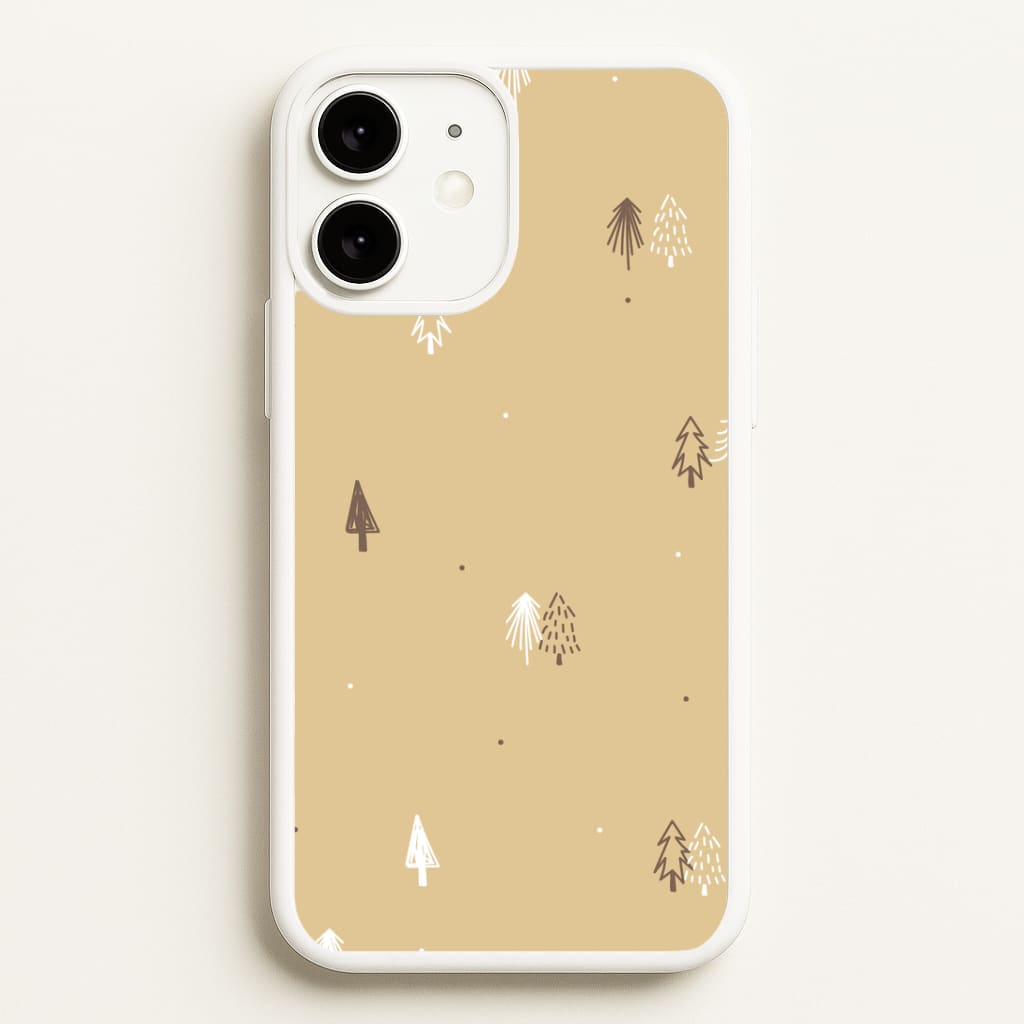 Minimal Christmas Trees Pattern iPhone 11 Case