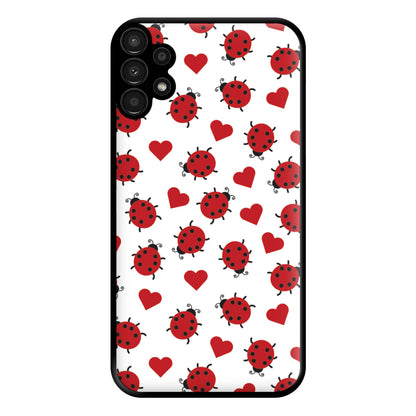 Ladybugs And Hearts Pattern Galaxy A13 Case