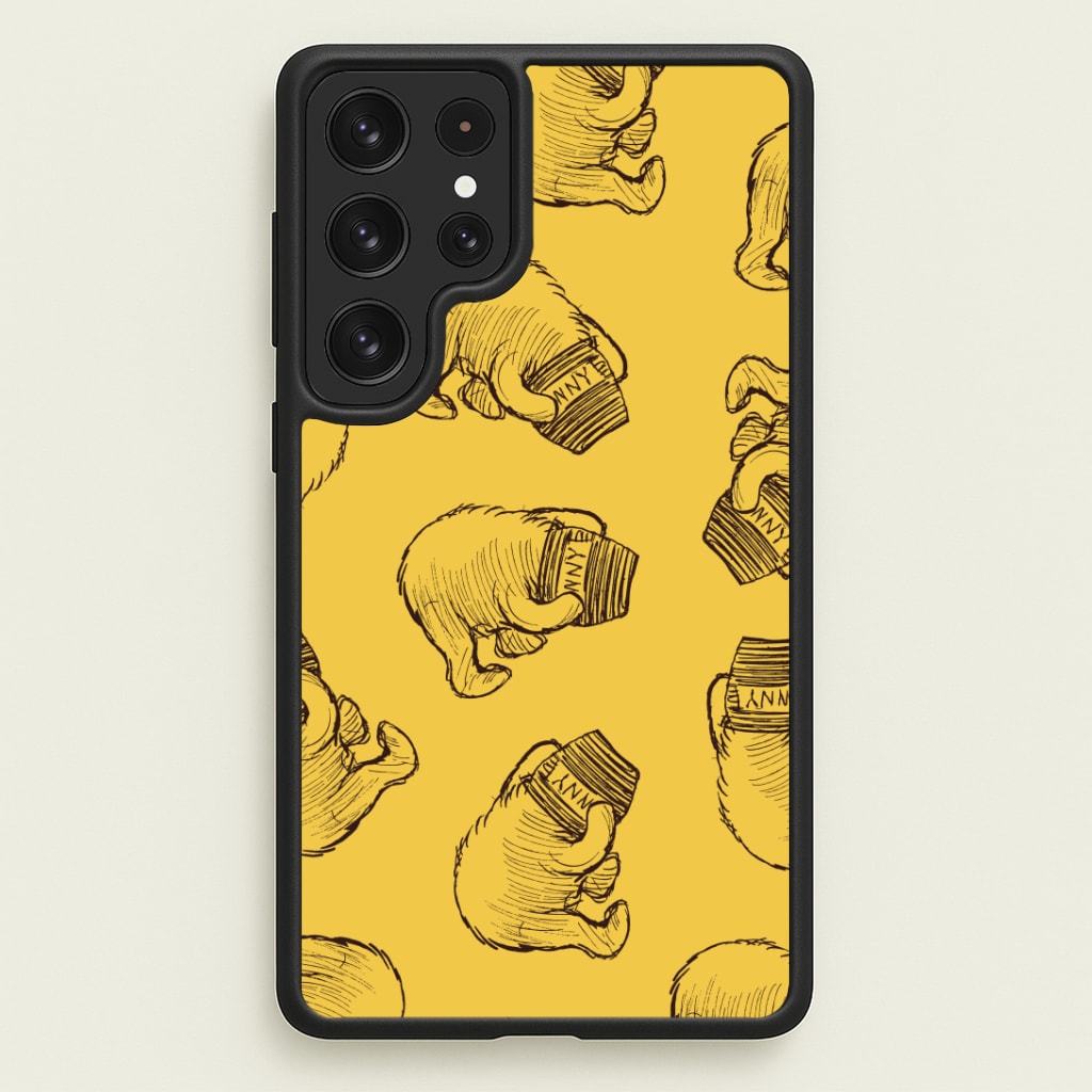 Winnie Honey Pot Pattern Galaxy S22 Ultra Case