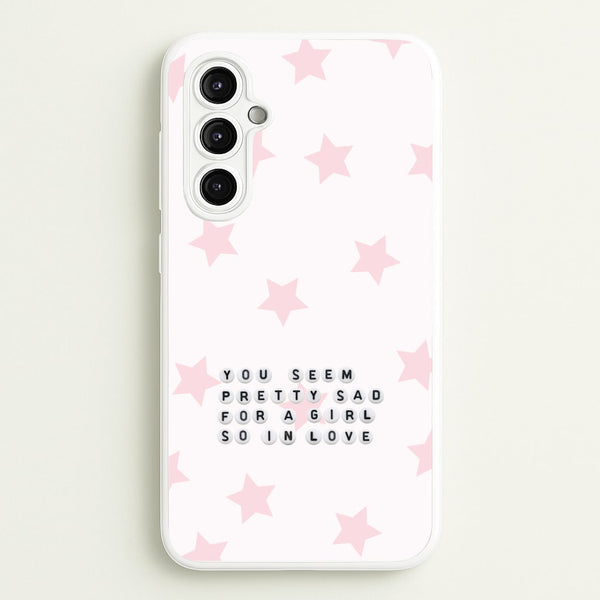 Pretty Sad Letter Beads Galaxy A14 Case