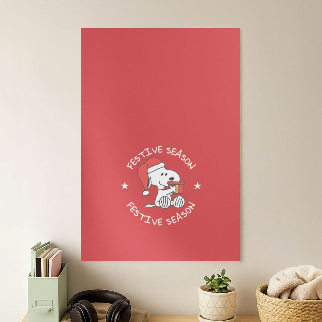 Cartoon Beagle Festive Season Poster