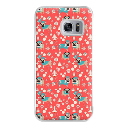 Christmas Pug Pattern Phone Case