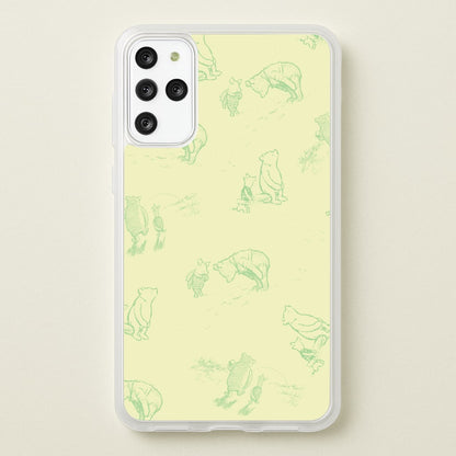 Sketched Winnie Pattern Galaxy S20 Plus Case
