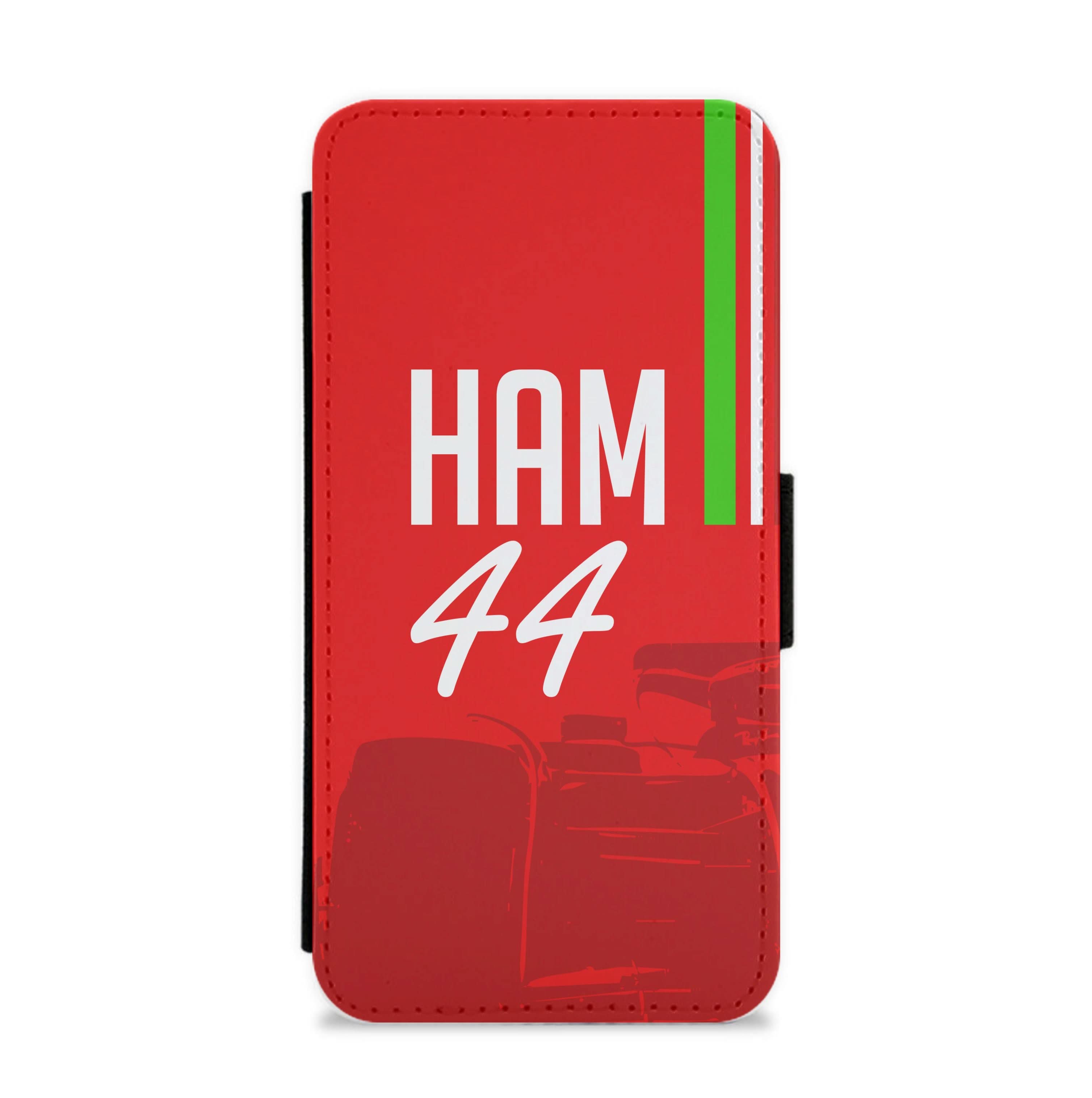 Dark Red Hamilton 44 Flip / Wallet Phone Case