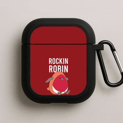 Rockin Robin Plush Black AirPods Case