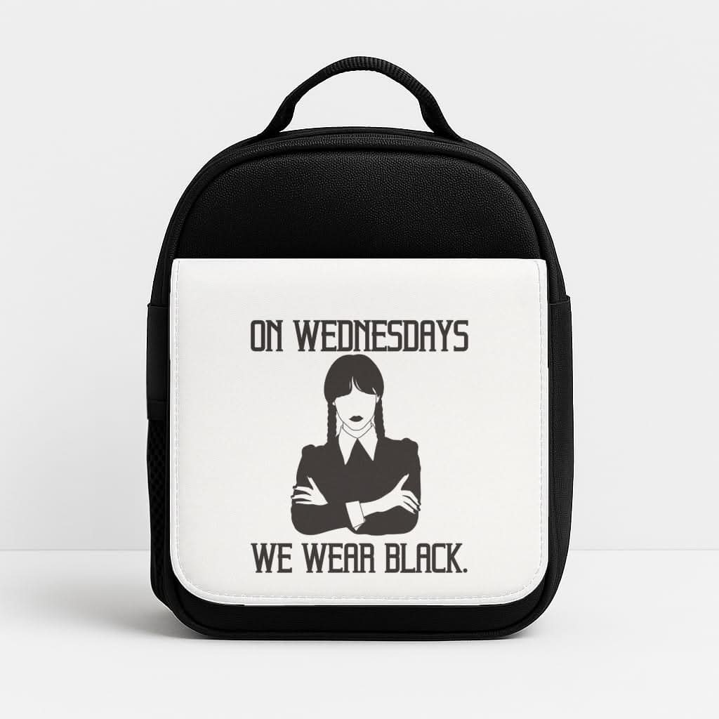 On Wednesdays We Wear Black Insulated Lunch Bag