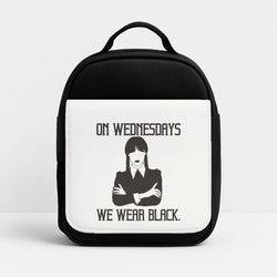 On Wednesdays We Wear Black Insulated Lunch Bag