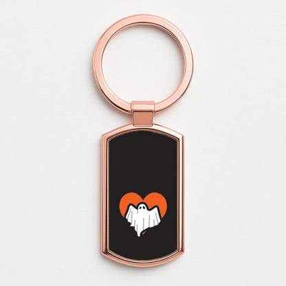 Ghost Heart  Rose Gold Keyring