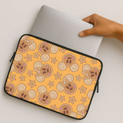 Cartoon Mouse Gingerbread Pattern Laptop Sleeve 2