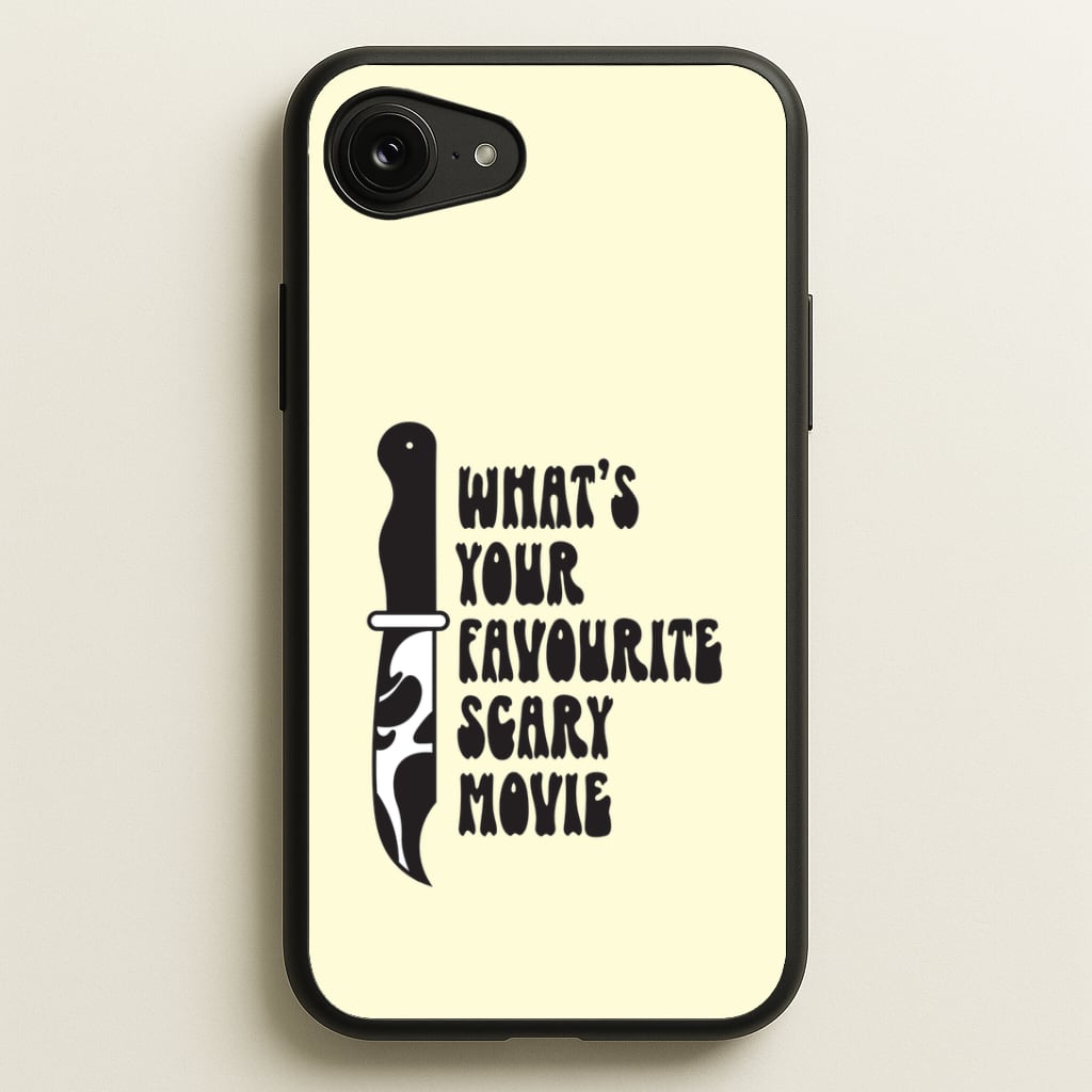What's Your Favourite Scary Movie Trippy iPhone 16e Case