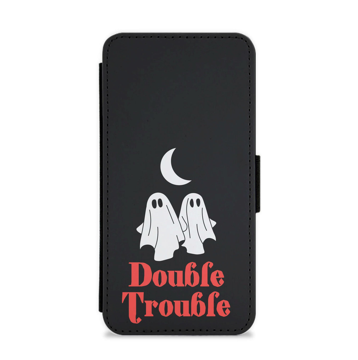 Double Trouble Black Flip / Wallet Phone Case