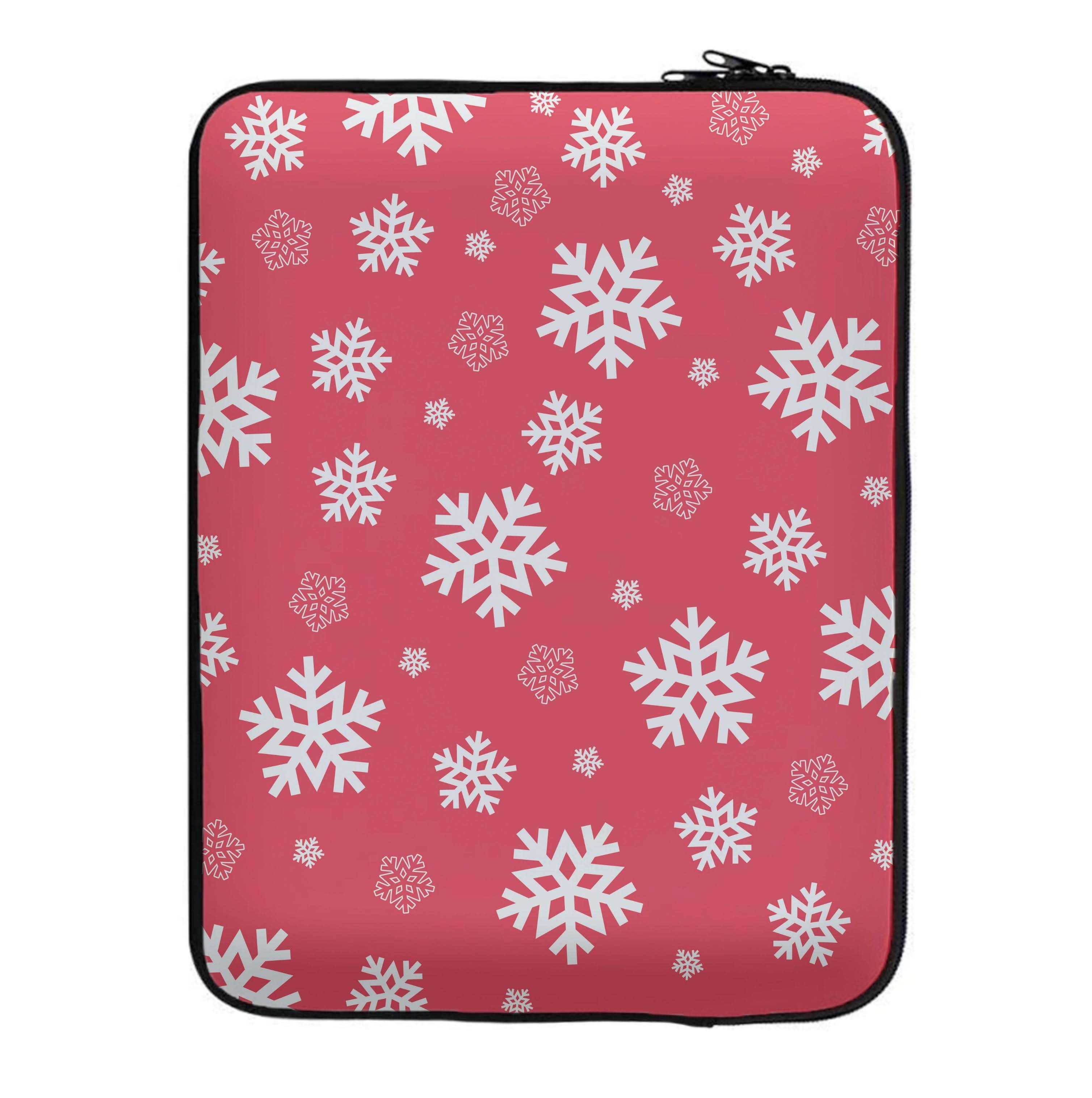 Red Snow Pattern Laptop Sleeve