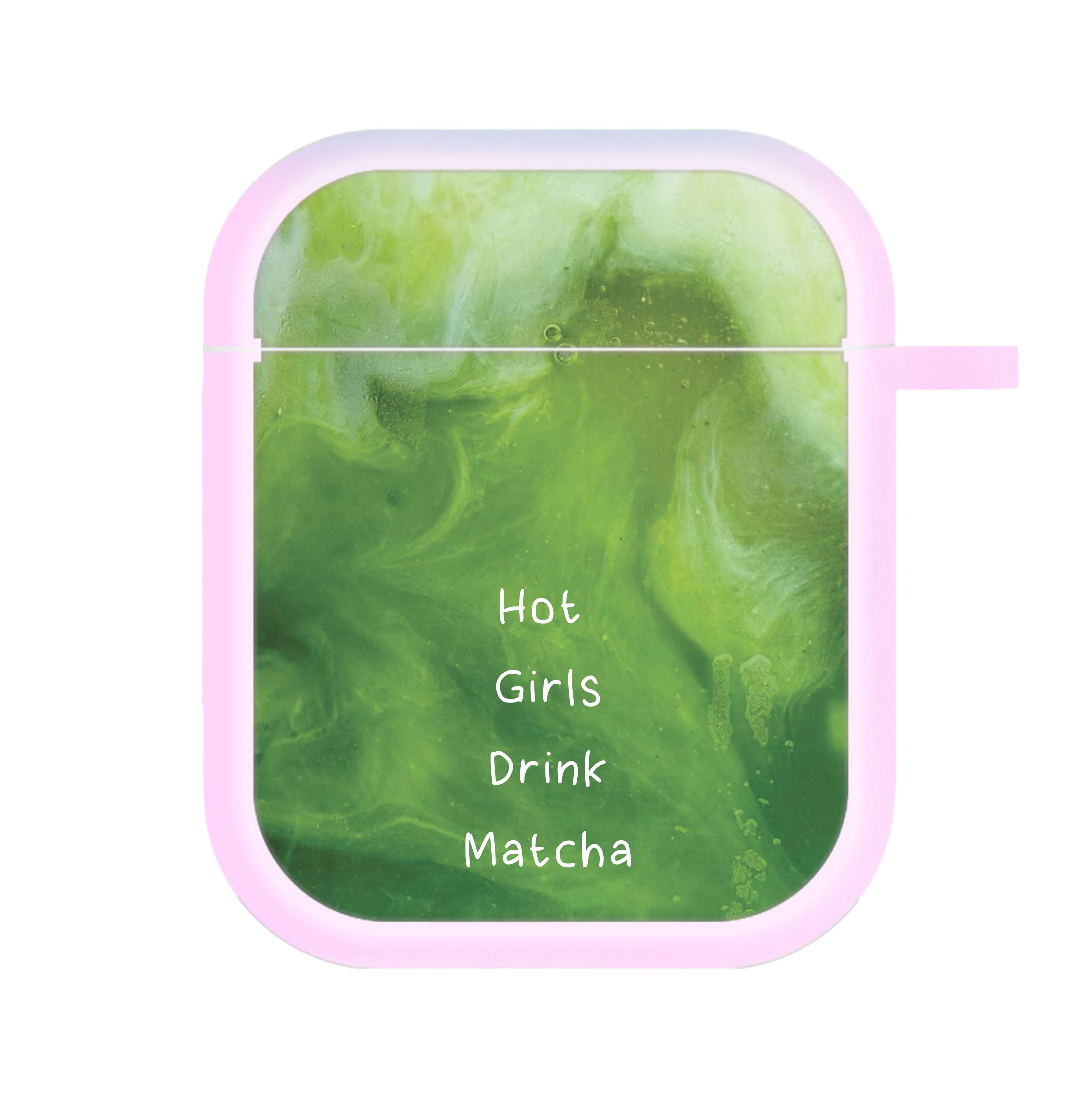Hot Girls Drink Matcha AirPods Case