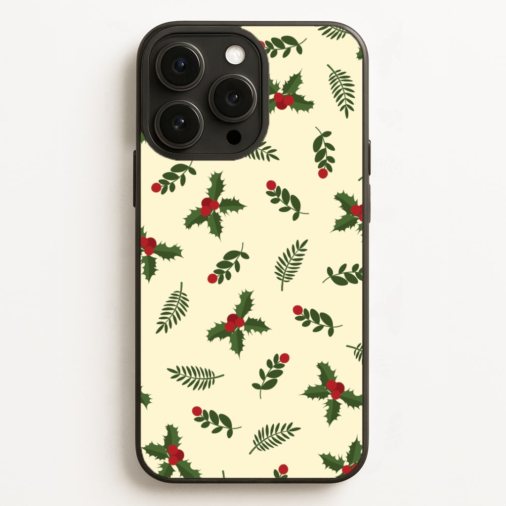 Holly Green Pattern Phone Case