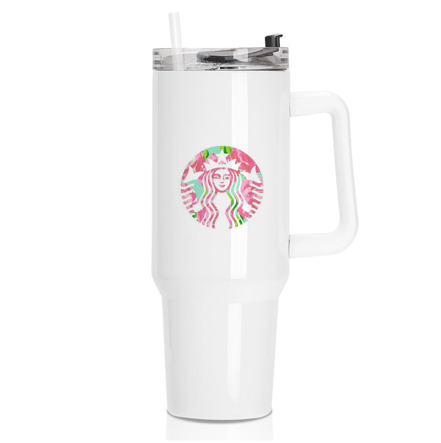 Pink Starbucks Logo Tumbler