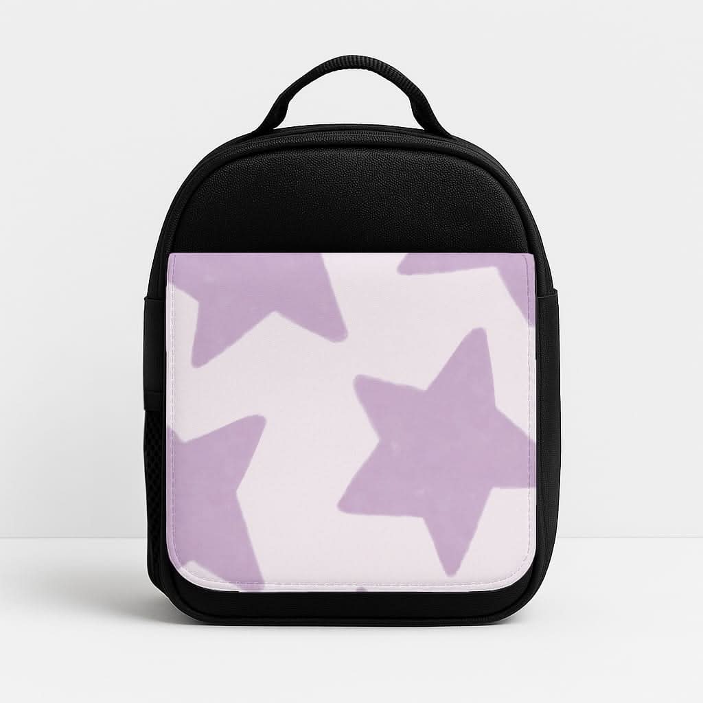 Lilac Stars Insulated Lunch Bag