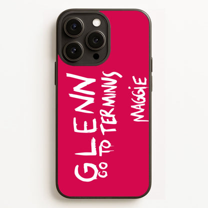 Message For Glenn - TWD Phone Case for iPhone, Samsung Galaxy and Google Pixel