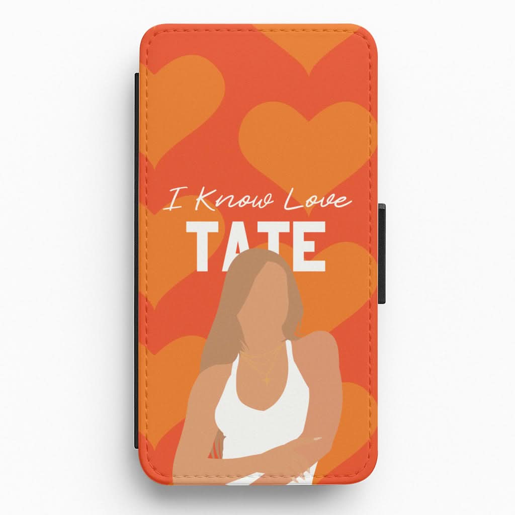 I Know Love Pattern Flip / Wallet Phone Case