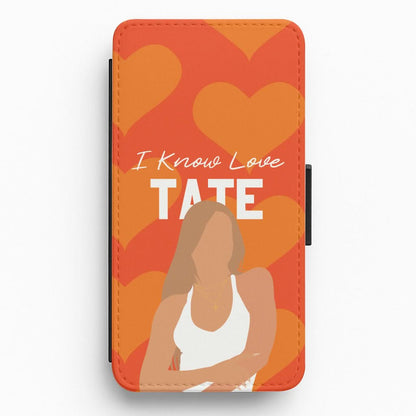 I Know Love Pattern Flip / Wallet Phone Case