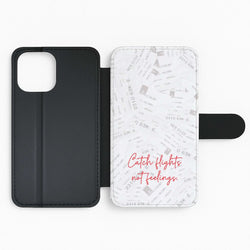 Catch Flights Not Feelings Collage Flip Phone Case