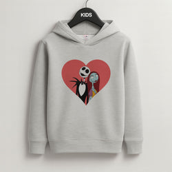 J And S Heart Grey Kids Hoodie