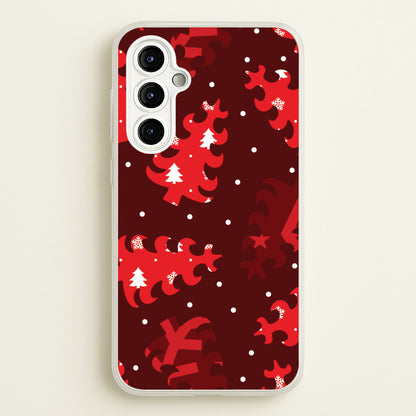 Wrapping Paper Christmas Tree Pattern Galaxy A54 Case
