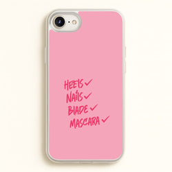 Heels, Nails, Blade, Mascara iPhone 6 / 7 / 8 / SE Case