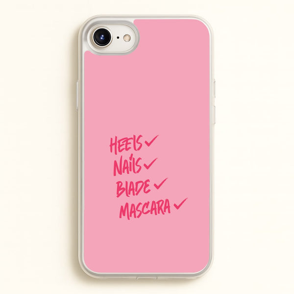 Heels, Nails, Blade, Mascara iPhone 6 / 7 / 8 / SE Case