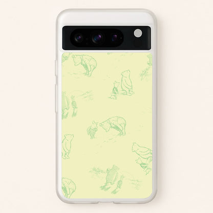 Sketched Winnie Pattern Google Pixel 8 Pro Case