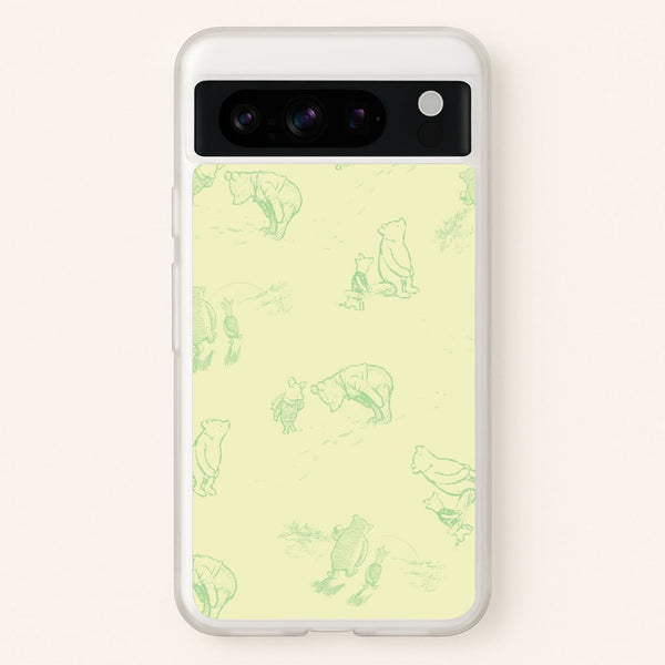 Sketched Winnie Pattern Google Pixel 8 Pro Case