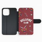 Hellfire Club Icons Collage Red Flip / Wallet Phone Case 2