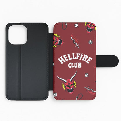 Hellfire Club Icons Collage Red Flip Phone Case