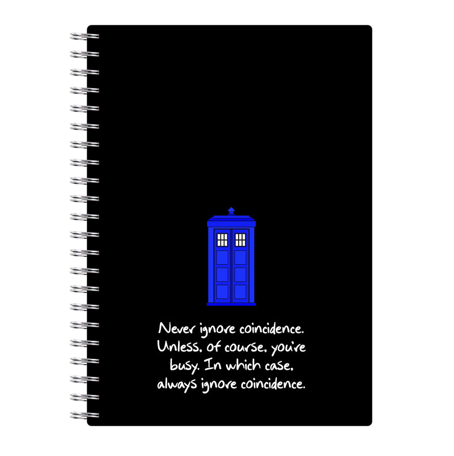 Never Ignore Coincidence - Doctor Who Notebook