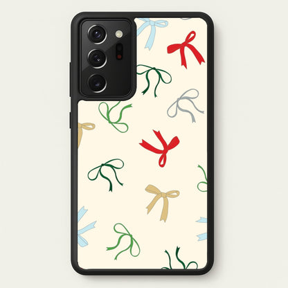 Coquette Christmas Bows Pattern Galaxy Note 20 Ultra Case