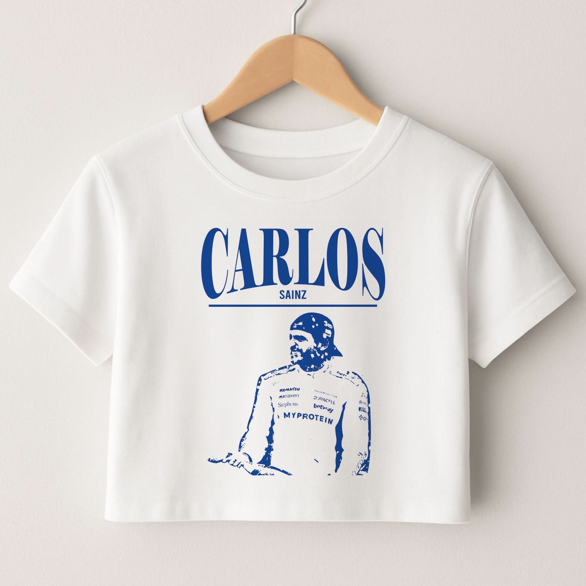 Carlos White And Blue Crop top