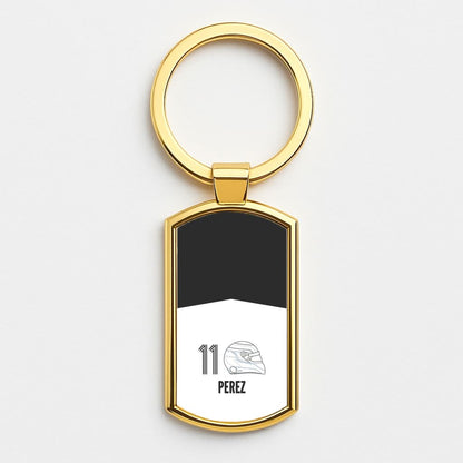 Perez Helmet 2026 Gold Keyring