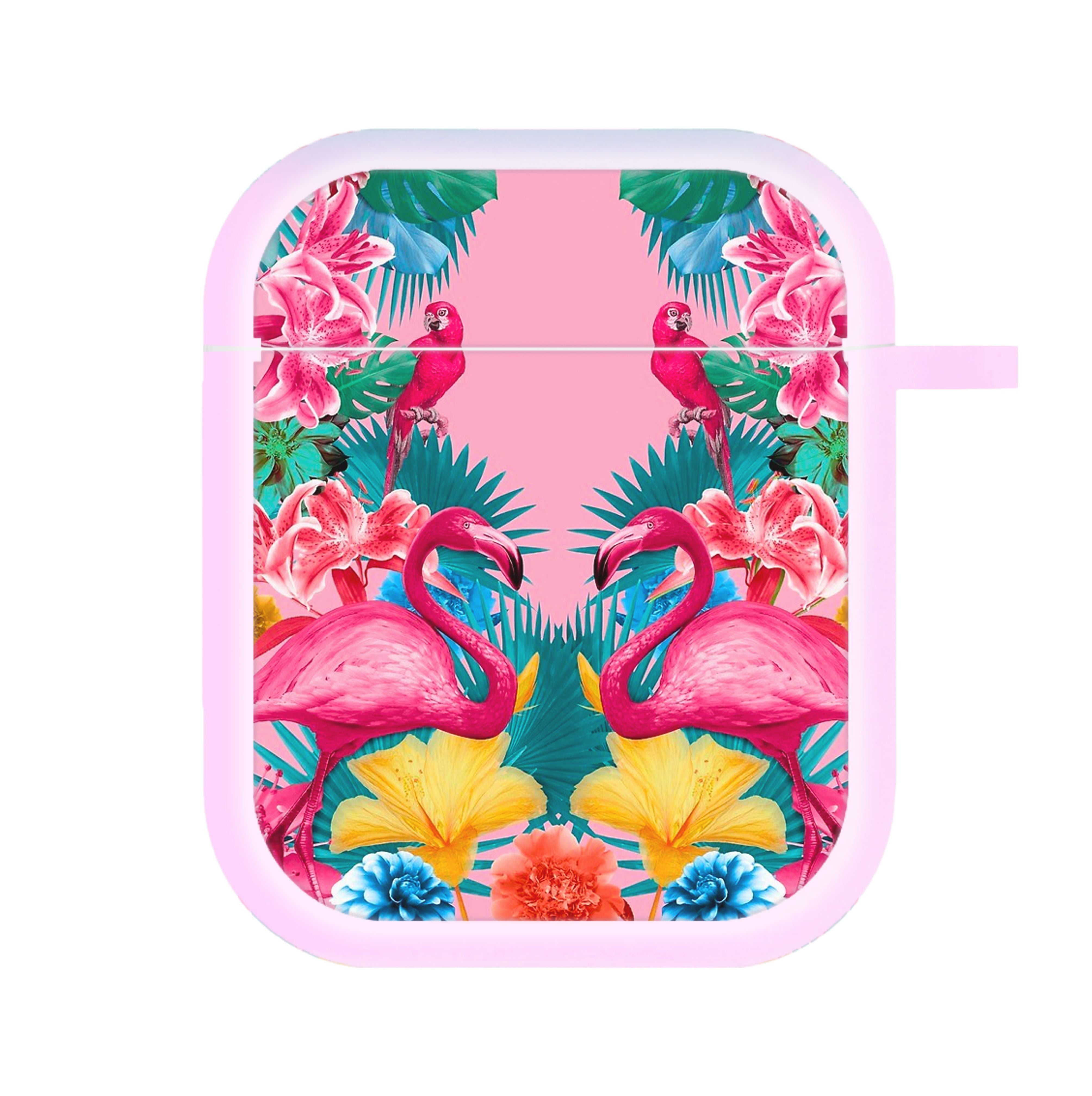 Flamingo and Tropical garden AirPods Case