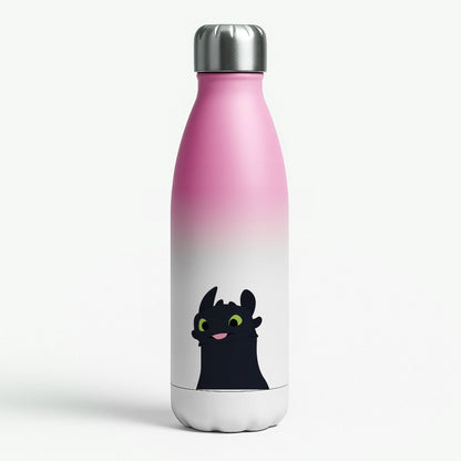 Black Fury Dragon Pink Water Bottle