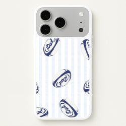 Dad Rugby Ball Pattern iPhone 17 Pro Max Case