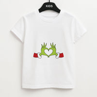 Christmas Green Heart Kids T-Shirt
